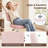 Armless Home Office Chair, Small Height Adjustable PU Leather Desk Chair, Ergonomic Task Chair with 360° Swivel Rolling Wheels-242164624
