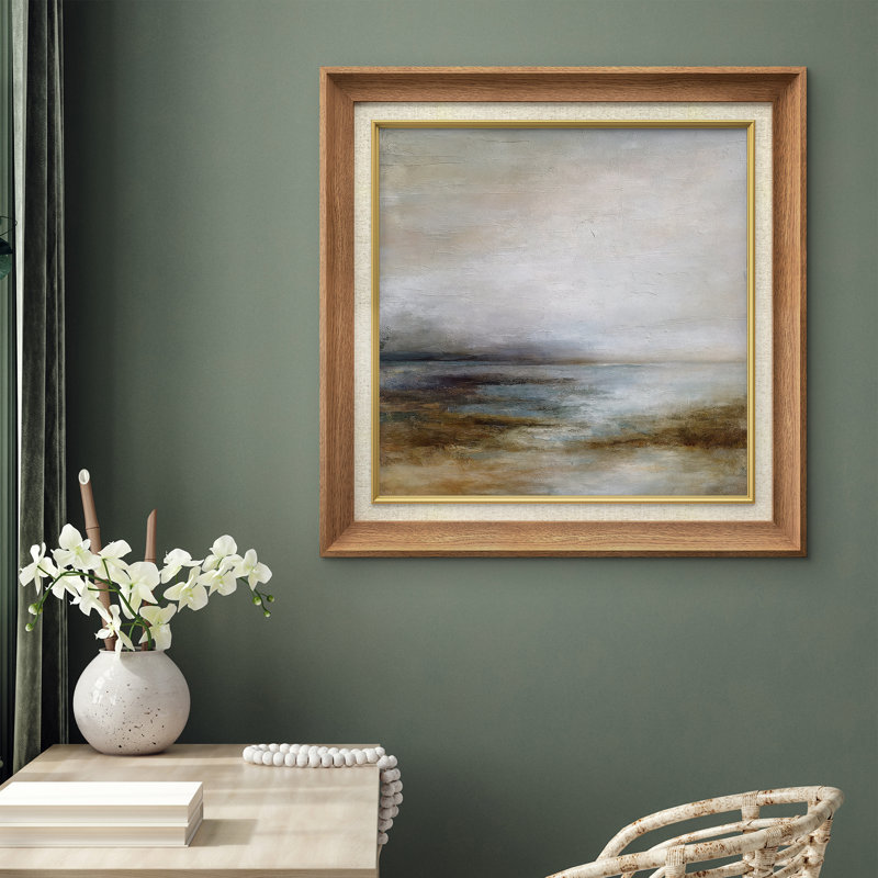 Art mural encadré de qualité supérieure - impression de paysage rétro pour décor de chambre à coucher - 26 po x 36 po