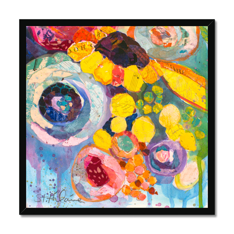 Bold Blooms V by Elizabeth St. Hilaire - Painting, Black Framed Paper Print, 34cm H x 34cm W