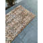 Tapis de couloir beige en laine à motif patchwork 35 x 109,8