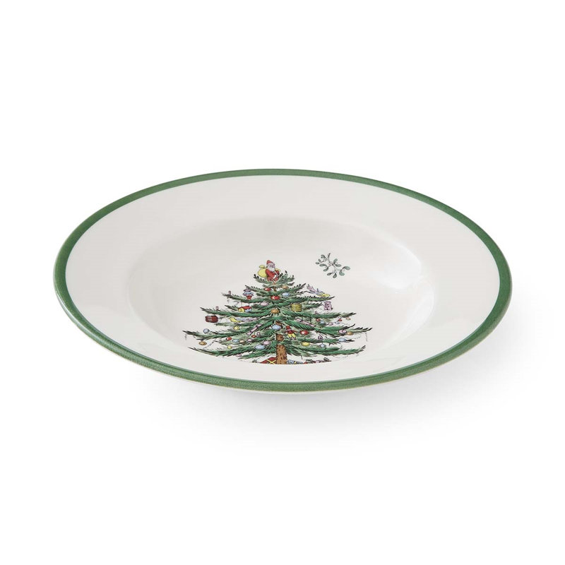 Christmas Tree Set Of 4 Soup Plates