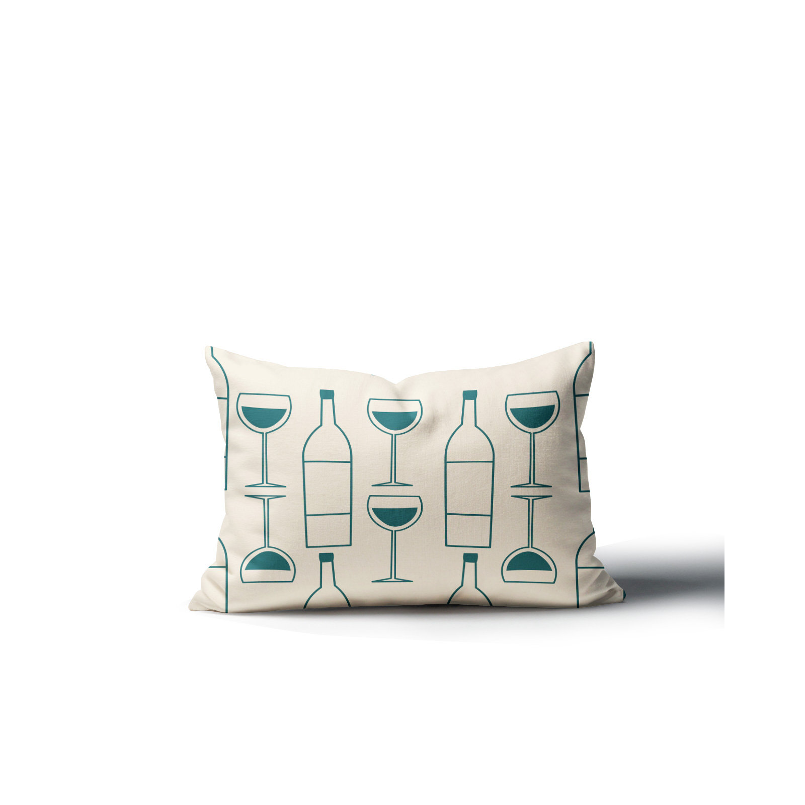 Hyatt Indoor/Outdoor Throw Pillow, 14"H x 20"W, Emerald