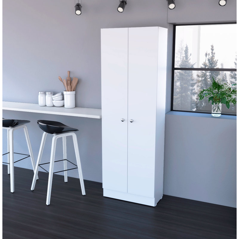 2 Door Tall Storage Cabinet, Tall Storage Cabinet Tall Accent Cabinet Tall Bathroom Storage Cabinet , White