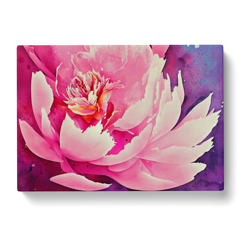 Amazing Peony Flower - Wrapped Canvas, 35cm H x 50cm W x 3cm D