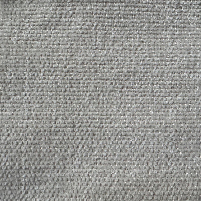 Fauteuil en tissu chenille avec dossier ouvert, Gris chenille