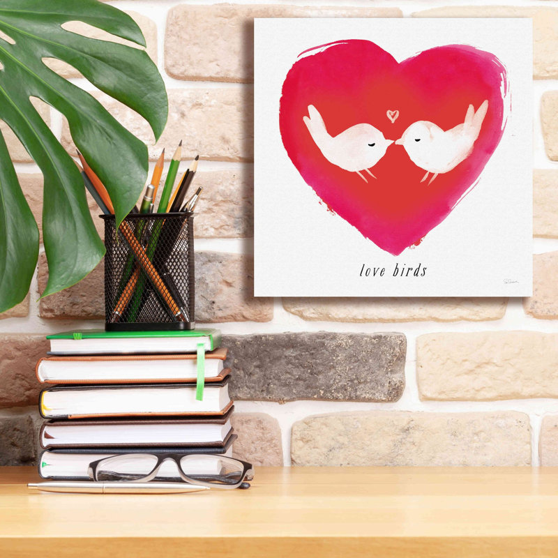 «Love Birds» par Sue Schlabach, estampe numérique sur toile, L 12 po x H 12 po