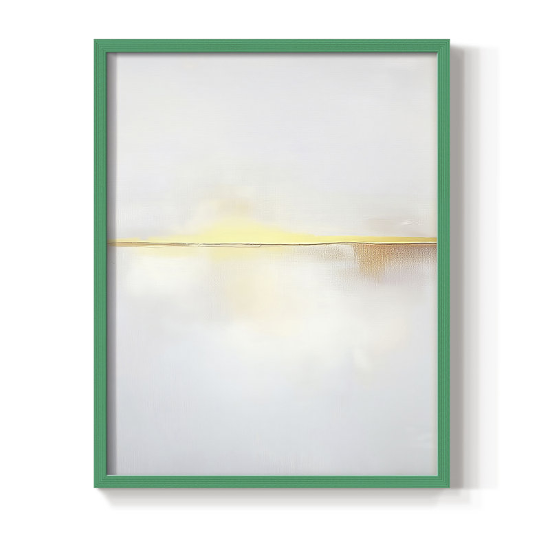 Série ABSTRACT DCXCIX, reproduction encadrée - bois massif, Vert, H 21 po x l 17 po