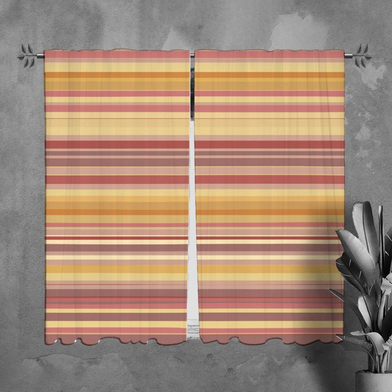 Rideaux horizontaux à motif de rideaux 7785, L 20 po x L 61 po