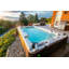 Canadian Spa Co St Lawrence 230V 10 Person 73 - Jet Acrylic Rectangle Hot Tub with Ozonator and Built-In Speaker in Chocolate