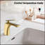 Robinet de lavabo de salle de bain à un trou avec drain escamotable et tuyau d'alimentation en eau, robinet de salle de bain à poignée simple-119318207