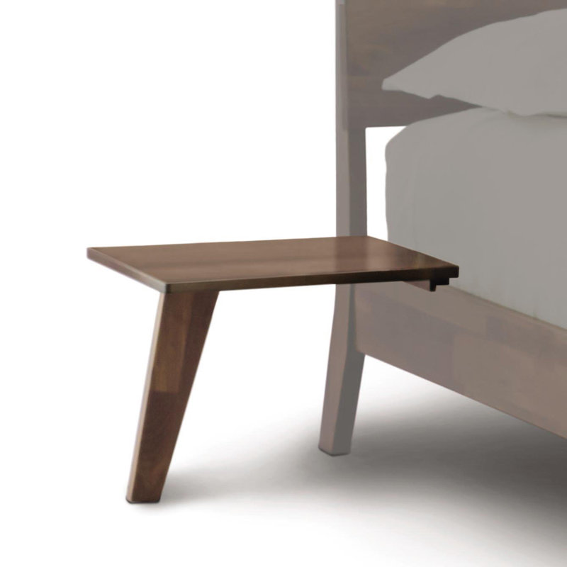 Table de chevet en bois massif Linn, Noyer naturel