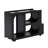 Nightstand, Mobile End Table With Lockable Wheels, Small Coffee Table With Fluted Tempered Glass-1171652254