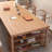 Brown Rectangular Solid Wood with 3 drawers desk-1945057063