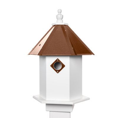 18 in. H x 12 in. W x 12 in. D Post Fade Resistant and Rust Resistant Birdhouse