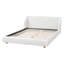 Base de lit tapissier néo-classique Zenora avec tête de lit à oreilles extra large et pieds en bois-125298589