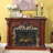 Walnut Solid Wood Electric Fireplace