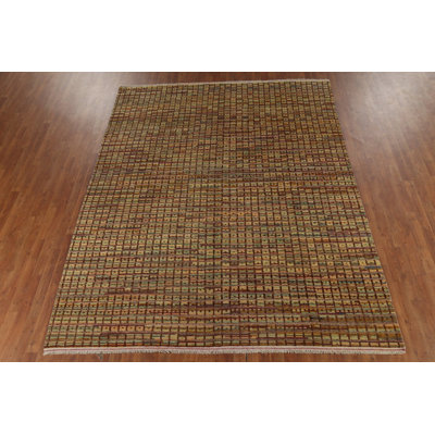 All-Over Checkered Moroccan Living Room Area Rug 8x10