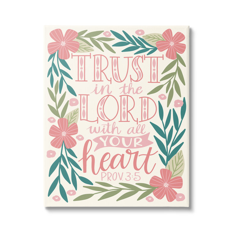 Trust Trust The Lord, Toile tendue, L 16 po x H 20 po