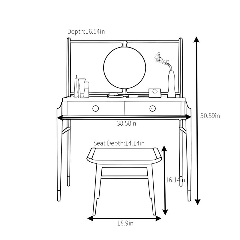Vintage Classic Vanity Table