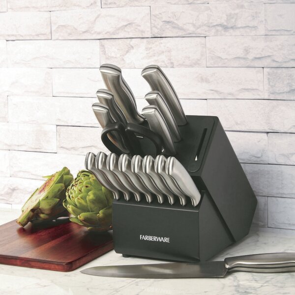 Farberware Oversized Steak Knife Set (4) Piece Black Handles