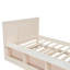 Lit plateforme simple en bois avec lit gigogne escamotable, armoire de rangement, blanc crème-973044244-973044242