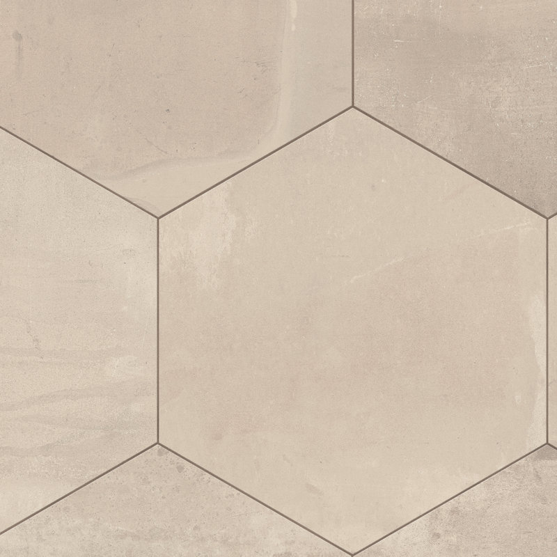 Argillos Hex 20-1/2 In. X 23-5/8 In. Porcelain Floor And Wall Tile, Beige