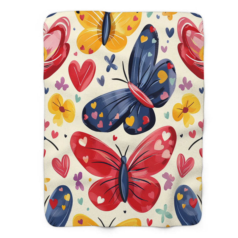 Couverture papillon 1 pièce, Grand lit