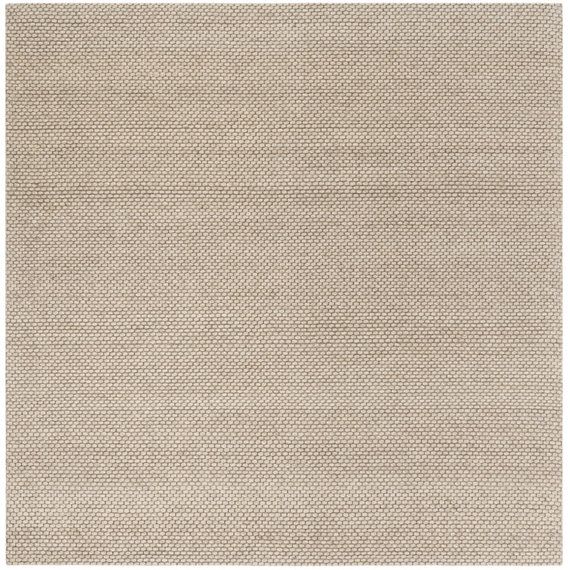 Tapis de couleur unie performance tissé à la main Grenadines Natura, Carré 4 pi