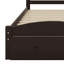 Lit plateforme simple avec rangement en bois massif Granita-507456208