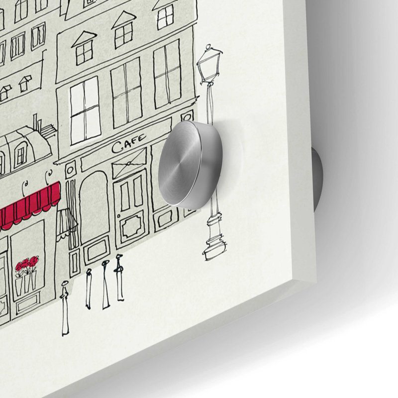 «World Cafe II Paris Panoramic» par Avery Tillmon, art mural en verre acrylique, H 12 po x l 36 po x P 0,2 po