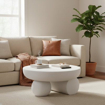 Table basse ronde avec base sphérique Oris