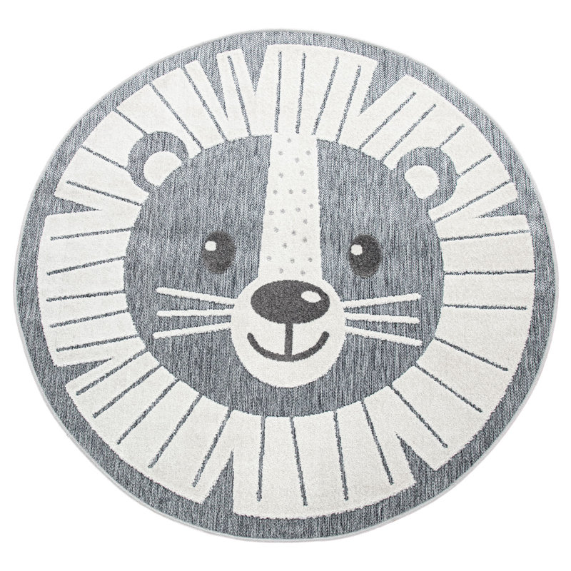 Tapis pour enfant Animal, Rond 3 pi 11 po