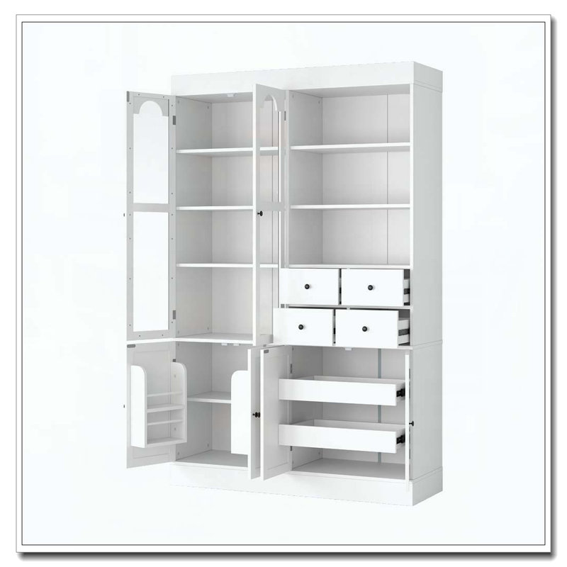 Grand garde-manger autoportant Buffet Hutch, Blanc