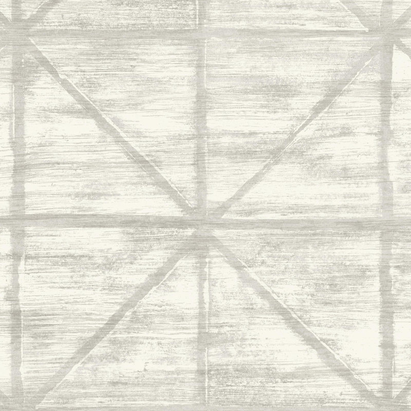 Dalrymple Geometric Vinyl Peel & Stick Wallpaper Roll, Gray