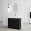 Armoire de salle de bain 36 po avec lavabo en résine et porte de fermeture sans tracas - meuble-lavabo autoportant en châtaignier noir et design 36 po