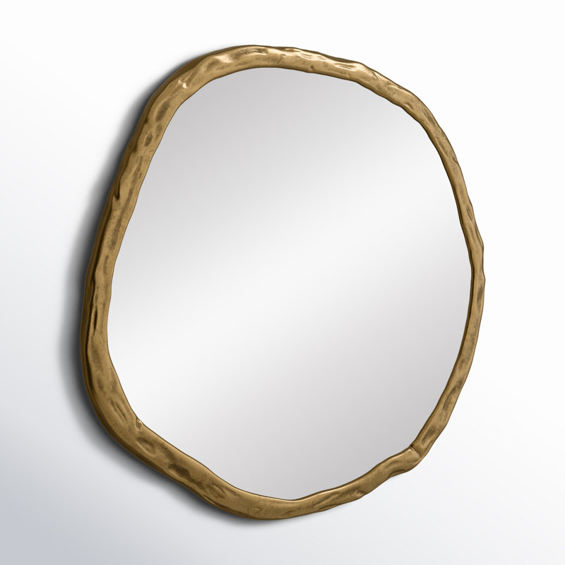 Nola Aluminum Novelty Mirror, 24" x 24", Gold