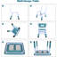 Ensemble de table réglable en hauteur pour enfants avec 2 chaises, rangement et plateau réversible-130119892