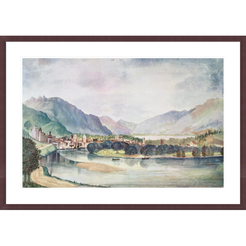 «View of Trente» par Albrecht Dürer, impression giclée sur cadre, H 29,4 po x l 41,5 po