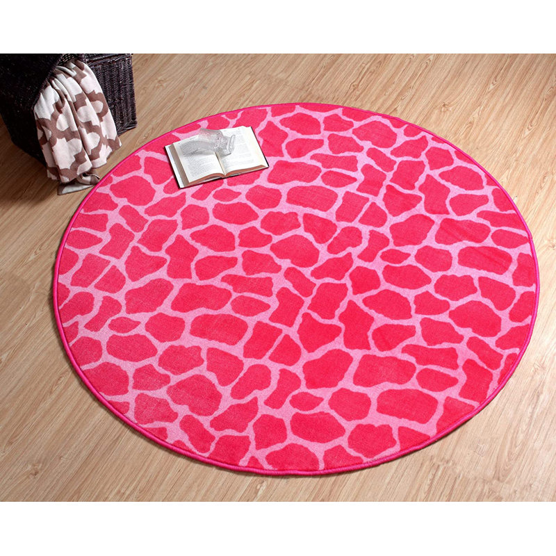 Tapis imprimé animal - Girafe Girly, Rond 12 pi