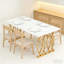 Table de salle à manger moderne 63 "avec plateau en faux marbre pour 4 à 6 personnes