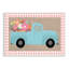 «Pastel Blue Farm Truck Spring Florals» - impression-66797447-66797448
