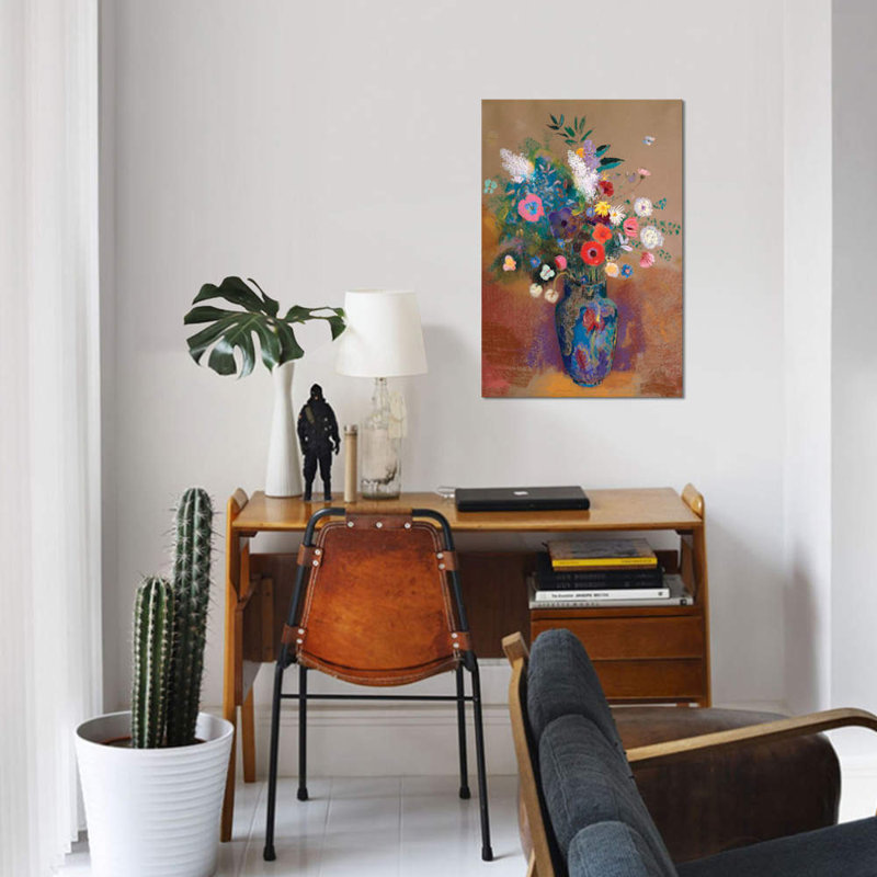 « bouquet of fleurs », impression sur toile, H 60 po x l 40po x P 1,5 po, Toile tendue, Pas de tapis