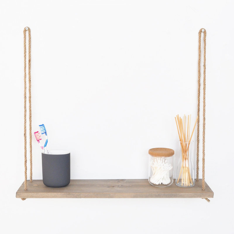 Tablette flottante en bois massif Cayla