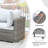 Wicker 6 - Person Outdoor Seating Group With Cushions With Fire Pit Table And Swivel Rocking Chairs-1283541877