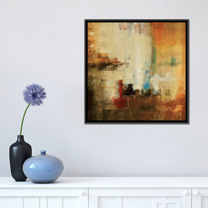 «Freeflow», reproduction sur toile, H 18 po x l 18 po x P 1,5 po, Toile avec cadre noir, Pas de tapis