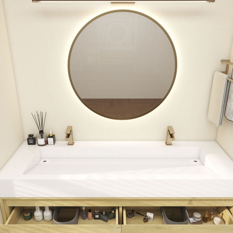Victoria 60''Bathroom Vanity Base, Light Oak