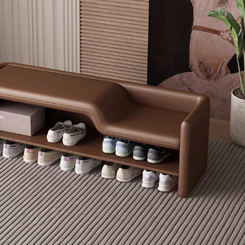Entryway Shoe Stool, Brown