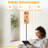  68.5" Standing Floor Lamp Modern abstract seamless geometric stripes squares rectangles retro Dimmable Metal Pole Lamp with Linen Lampshade LED Bulb Included