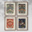 "William Morris", ensemble de 4 reproductions encadrées-851626485-851626484