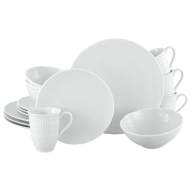 Sofia Dinnerware Set 16 Piece - Service for 4, White
